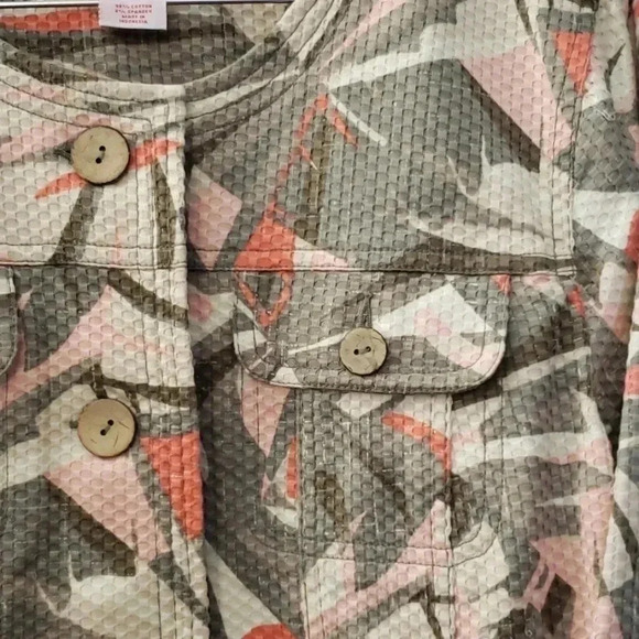 Ruby Rd. | Jacket | Size 8 | Pink, Green, Taupe - Picture 6 of 7